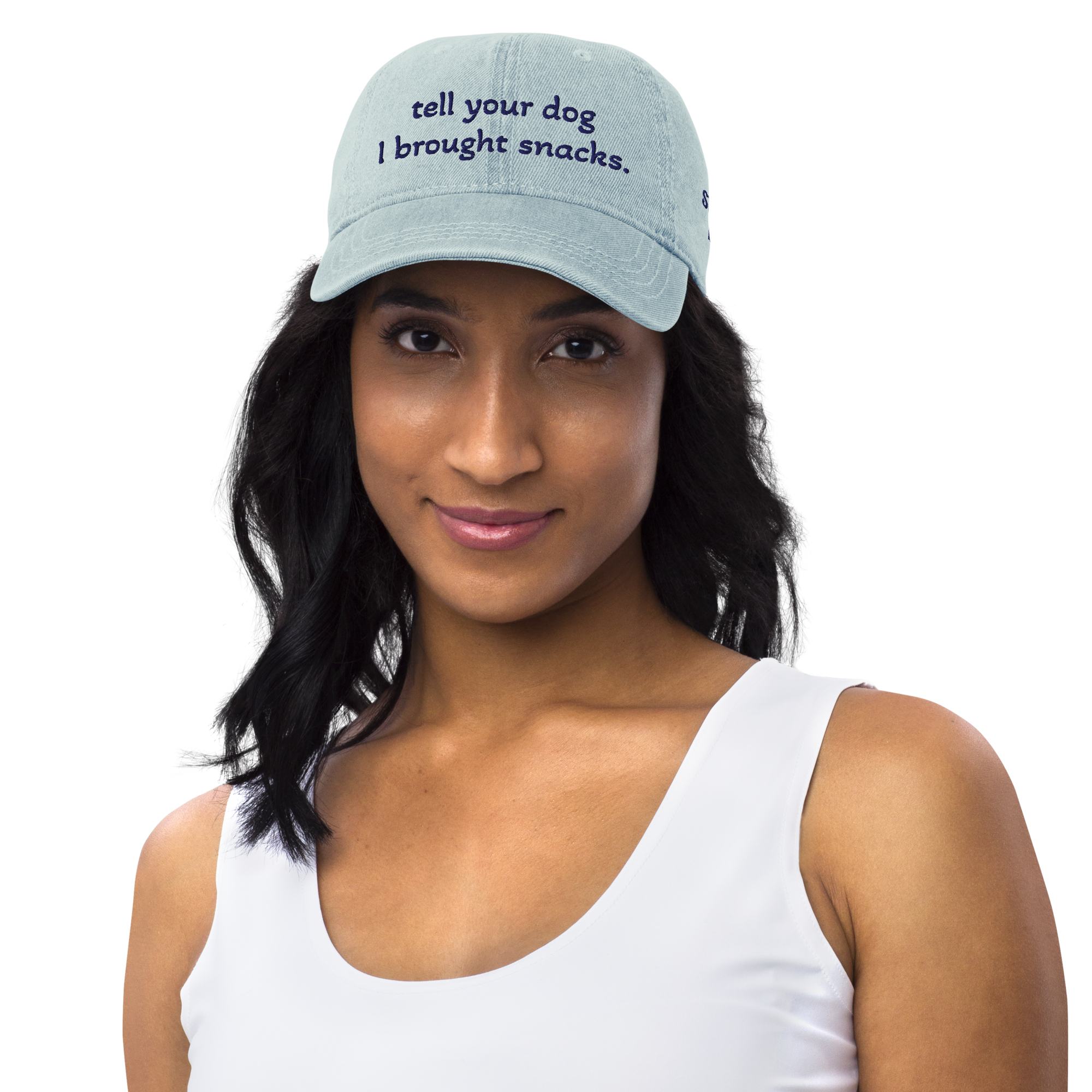 Tell Your Dog I Brought Snacks Denim Cap
